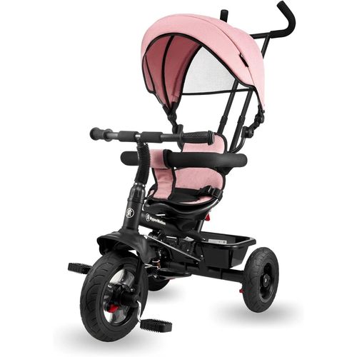 Kgabery-1tricycle Bébé Évolutif 3-En-1-Tricycle Enfant 1-4 Ans (20 Kg)-Poussette Avec Guidon Parental,Siège Pivotant 360°,Design Moderne Pour Garçon Et Fille