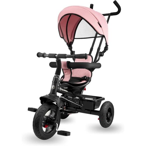 Kgabery-1tricycle Bébé Évolutif 3-En-1-Tricycle Enfant 1-4 Ans (20 Kg)-Poussette Avec Guidon Parental,Siège Pivotant 360°,Design Moderne Pour Garçon Et Fille