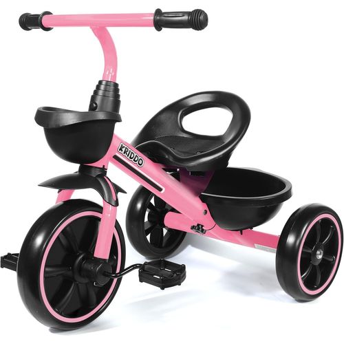 Kgabery-1tricycle Enfant Bébé Évolutif De 24 Mois À 5 Ans,Tricycle Pour Enfants De 2,5 À 5 Ans,Cadeau Tricycles Pour Tout-Petits Pour Les 2-4 Ans,Draisienne,Trike Bebe,Rose