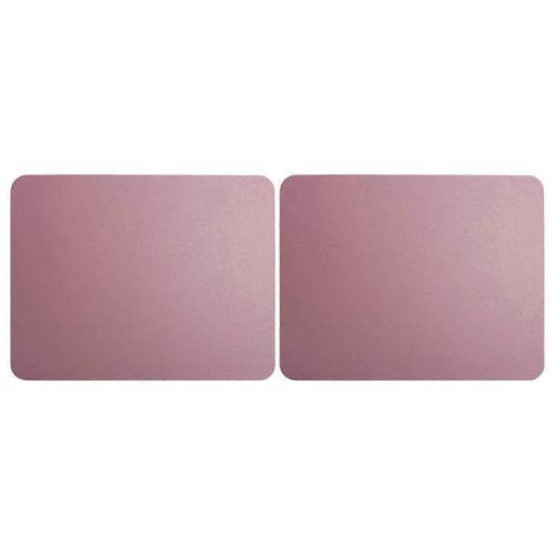 2 Pcs Tapis De Souris 2 Côtés PVC En Cuir Imperméable Tapis De Bureau Bureau Maison Souris Protecteur 27x21cm (Violet Rose)