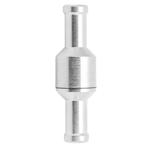 Clapet anti-retour 1 voie en alliage d'aluminium argent pour l'huile d'eau diesel essence conduite de carburant8mm / 0.31in