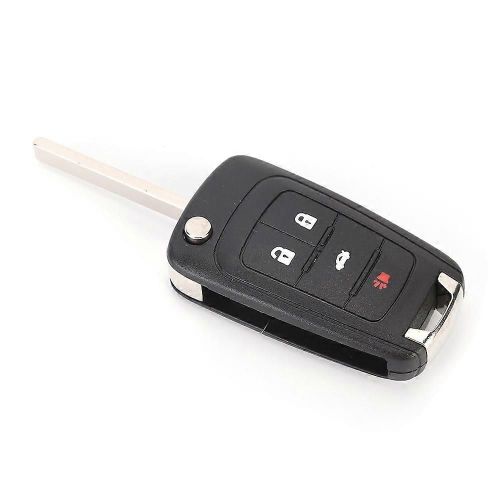 Voiture 4 Bouton Flip Télécommande Porte-Clés Cas Coquille Couverture Noir Remplacement Fit Pour Chevrolet