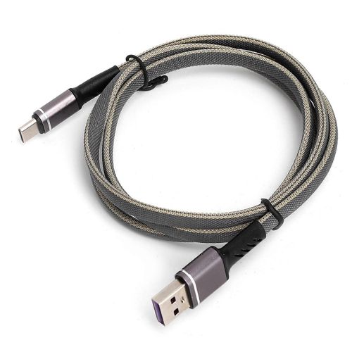 5a 1m Denim Téléphone Portable Charge Rapide Câble Usb Téléphone Transfert De Données Fil Chargeur (Type C)