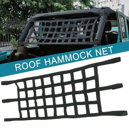 Filet De Hamac De Toit Multifonction En Nylon Souple, Grille De Rangement De Cargaison, Accessoires De Voiture, Jeep Wrangler Tj Jk Jl 152-1997, 2019x43cm