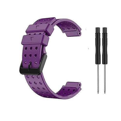 Bracelet De Montre Avec Outil Pour Garmin Approach S20, Trou Rond En Silicone (Violet)