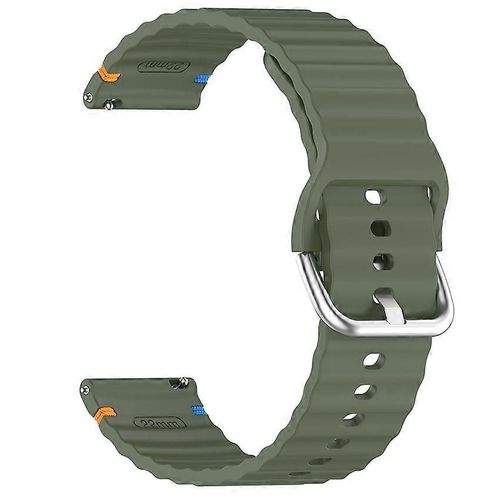 Bracelet De Montre En Silicone Pour Huawei/Garmin/Coros/Xiaomi, Modèle Wave, Accessoires De 20 Mm (Vert Armée)
