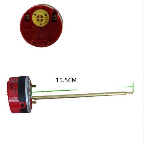 Interrupteur thermostatique de contrôle de température à pôle de prise 16 A, pôle en cuivre pur pour chauffe-eau électrique Ariston KST18/T105 (rouge court 15,5 cm)