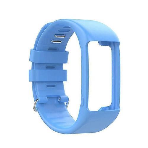 Bracelet De Montre En Silicone Pour Polar A360 A370, Pièce De Rechange, Boucle En Acier (Bleu Ciel)