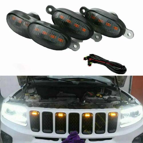 Pièces De Rechange Pour Jeep Grand Cherokee, 4 Pièces De Calandre Avant Led Avec Fil