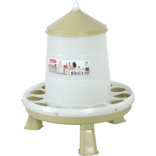 Mangeoire Silo En Plastique Avec Pieds, Capacité 2 Kg, Basse Cour