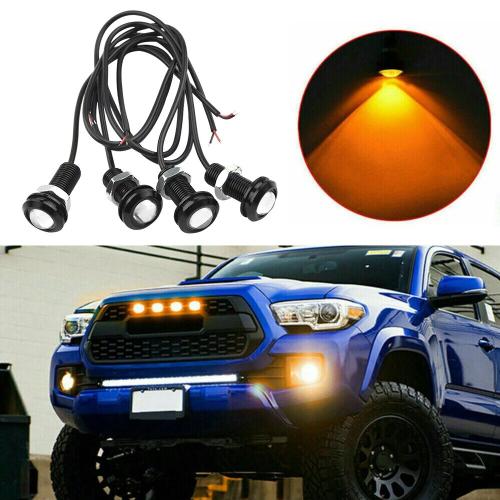 Feux Led Eagle Eyes Pour Voiture, Feux De Jour, Feux De Recul Pour Moto, Feux De Signalisation De Stationnement, Style De Voiture, Ampoules 12v, 4 Pièces