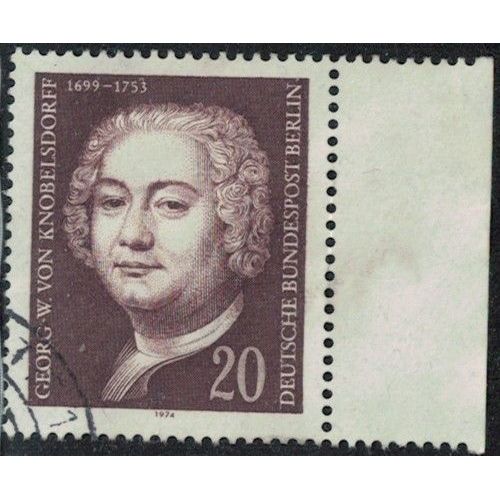 Allemagne 1974 Oblitéré Used Georg Wenzeslaus Von Knobelsdorff Peintre Y&t De-Be 428 Su