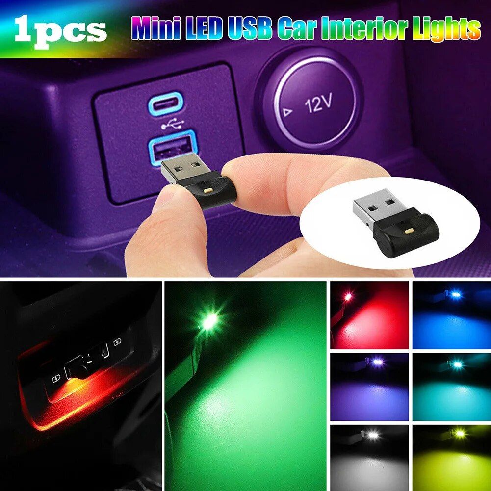 Mini Lumire Ambiante Led Rvb Usb Pour Voiture, Cl Tactile,... - 2
