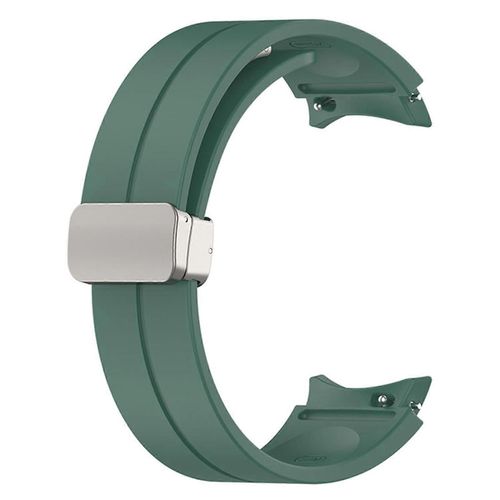 Bracelet De Montre En Silicone Pour Samsung Galaxy Watch 5 Pro, Boucle Déployante, Accessoire De Remplacement (Vert Foncé, Grande Taille)