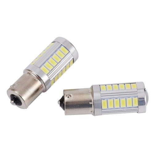 2 Ampoules De Voiture Drl Led Blanches, Feu De Recul, Pièces D'éclairage De Haute Qualité, Ba15s P21w 1156 33-Smd 5630 12v