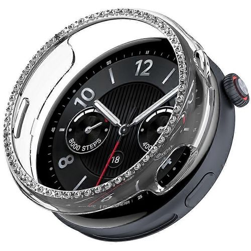 Boîtier De Montre Squelette Pour Vivo Watch5, Simple Rangée De Diamants (Transparent)