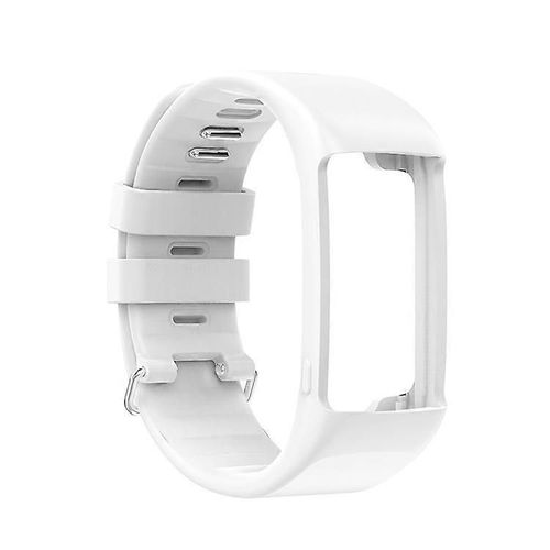 Bracelet De Montre En Silicone Pour Polar A360 A370, Pièce De Rechange, Boucle En Acier (Blanc)