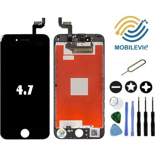 Ecran Vitre Tactile + Lcd Retina Original Sur Chassis Pour Iphone 6s Noir + Outils + Film + Expédition Sous 24h