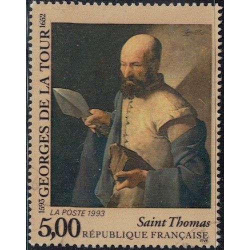 France 1993 Oblitéré Used Peinture Saint Thomas À La Pique Georges De La Tour Y&t Fr 2828 Su