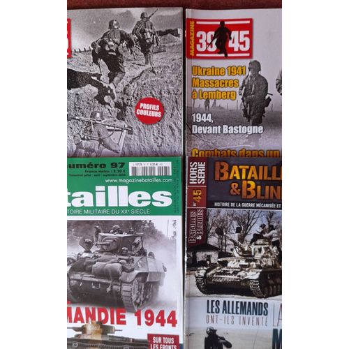 Lot 4 39/45 : Magazine 39/45 373, Et,375 ; Magazine Batailles Spécial Normandie 1944 ; Batailles Et Blindés N. 45 Les Allemands Ont-Ils Inventé La Guerre Moderne ?