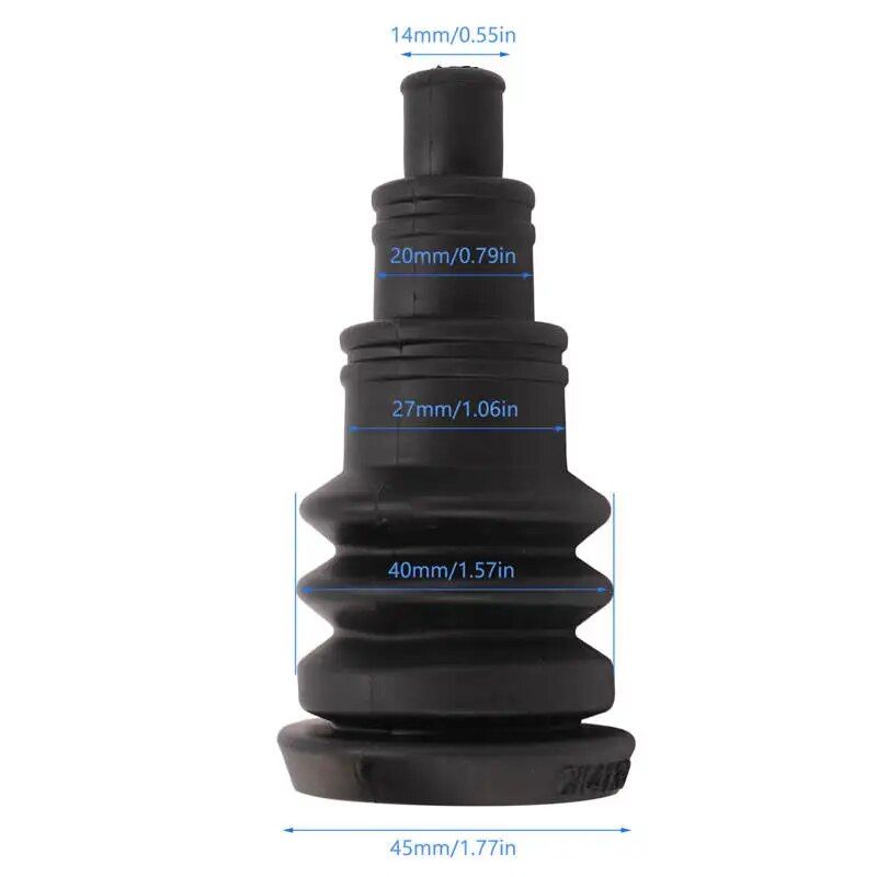 Manchon De Protection Universel En Caoutchouc Noir, 3 Pices... - 2