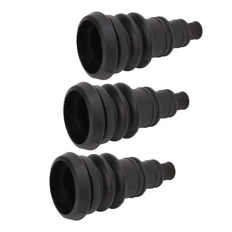 Manchon De Protection Universel En Caoutchouc Noir, 3 Pices... - 3