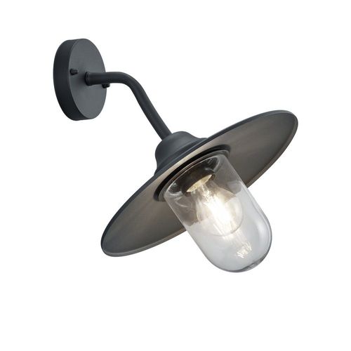 Trio Brenta Applique Dôme D'extérieur Vintage Anthracite Ip44
