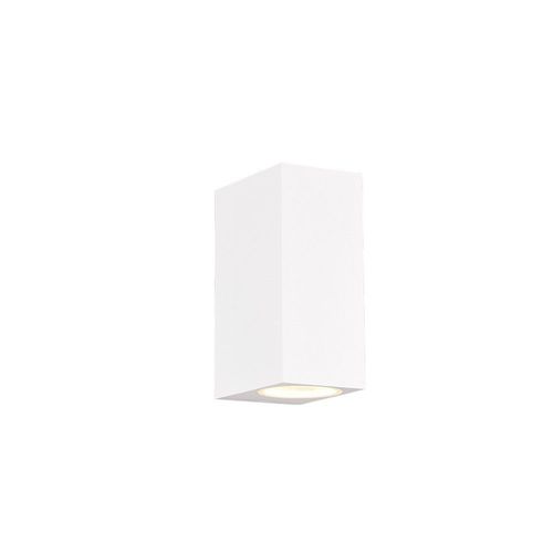 Trio Roya Applique Murale Extérieure Carrée Moderne À 2 Lumières Blanc Mat Ip44