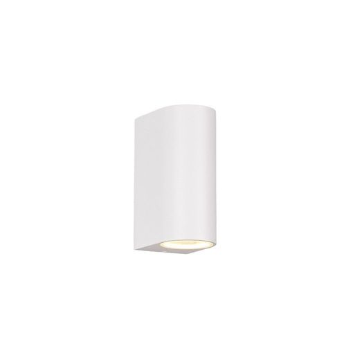 Trio Roya Applique Murale Extérieure Moderne À 2 Lumières Ronde Vers Le Haut Blanc Mat Ip44