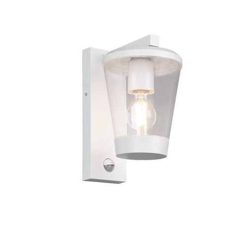 Trio Cavado Lanterne Murale D'extérieur Moderne Blanc Mat Ip44 Avec Pir