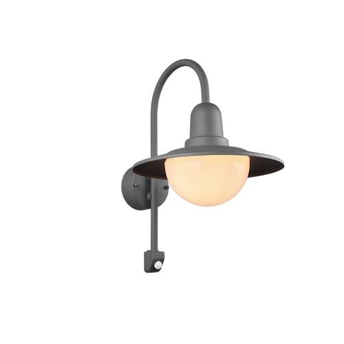 Trio Norman Applique Dôme D'extérieur Moderne Anthracite Ip44 Avec Pir