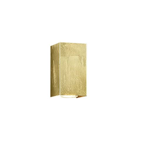 Trio Cleo Applique Murale Moderne Carrée À 2 Lumières Haut Et Bas, Dorée