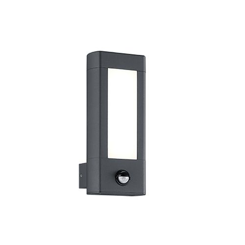 Trio Rhine Applique Murale Moderne D'extérieur Moderne À 2 Lumières Anthracite 3000k Ip54 Avec Pir