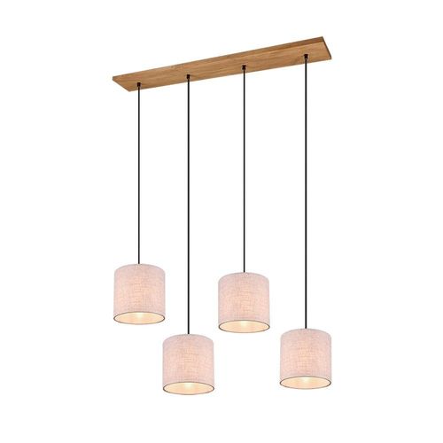 Trio Elmau Plafonnier Suspendu Vintage À 4 Barres Lumineuses Nickel Antique