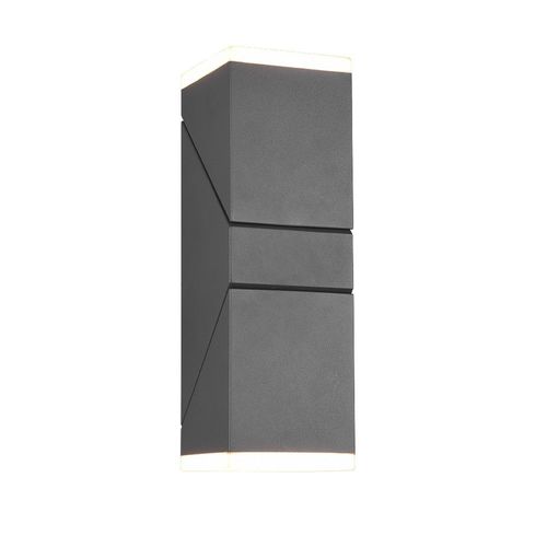 Trio Avon Applique Murale Extérieure Moderne À 2 Lumières Anthracite 3000k Ip54