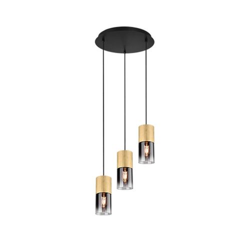 Trio Robin Plafonnier Suspendu Cluster Moderne En Laiton Mat