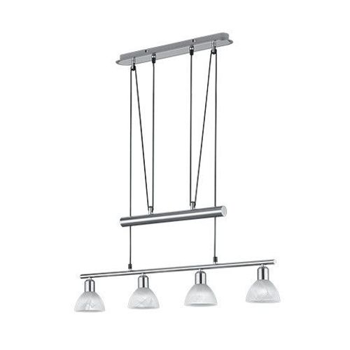 Trio Levisto Plafonnier Suspendu Moderne À 4 Lampes, Nickel Mat, 3000k
