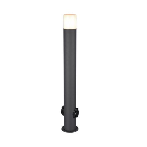 Trio Hoosic Borne D'extérieur Moderne 80 Cm Avec Prise Anthracite Ip44
