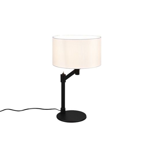 Trio Cassio Lampe De Table Moderne Avec Abat-Jour Rond Noir Mat