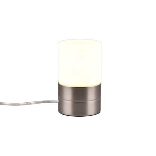 Trio Ary Ii Lampe De Table Cylindrique Moderne Nickel Mat