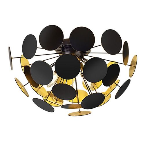 Trio Discalgo Plafonnier Semi-Encastré À 3 Lumières Young Living, Noir Mat