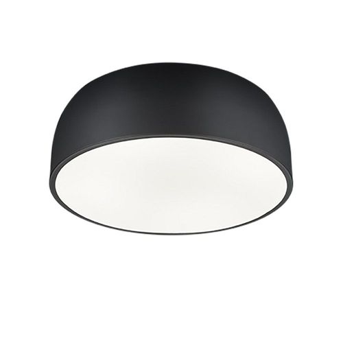 Trio Baron Plafonnier Cylindrique Moderne À 4 Lumières, Noir Mat