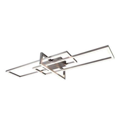 Trio Salinas Semi-Plafonnier Led Moderne 34w Nickel Mat 3000k