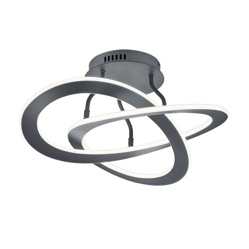 Trio Oakland Semi-Plafonnier Led Moderne 40w Anthracite 3000k
