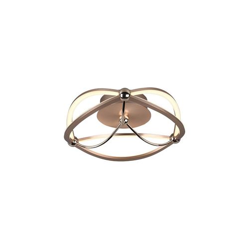 Trio Charivari Semi-Plafonnier Led Moderne 20w Laiton Mat 3000k