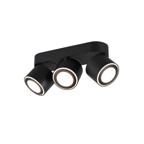 Trio Taurus Spot De Plafond Moderne À 3 Lumières Bar Noir Mat 3000k
