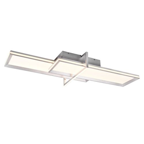 Trio Charleston Semi Plafonnier Led Moderne 22w Aluminium Brossé 3000k