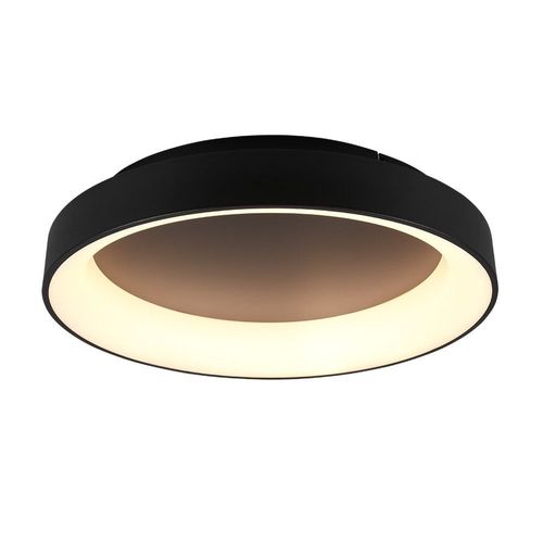 Trio Girona Semi Plafonnier Led Moderne 48w Noir Mat 2700-6000k Télécommande