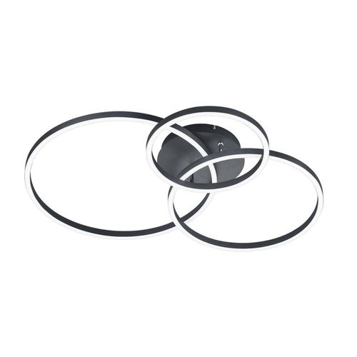 Trio Winona Semi-Encastré Led Rgbw Moderne 28w, Noir Mat, 2700-6500k, Télécommande
