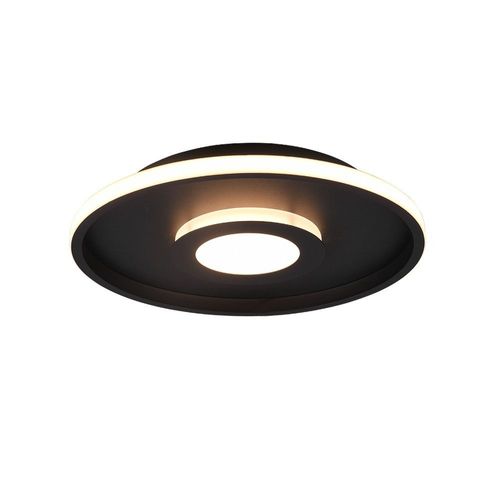 Trio Ascari Plafonnier Salle De Bain Moderne 40cm Noir Mat 3000k Ip44